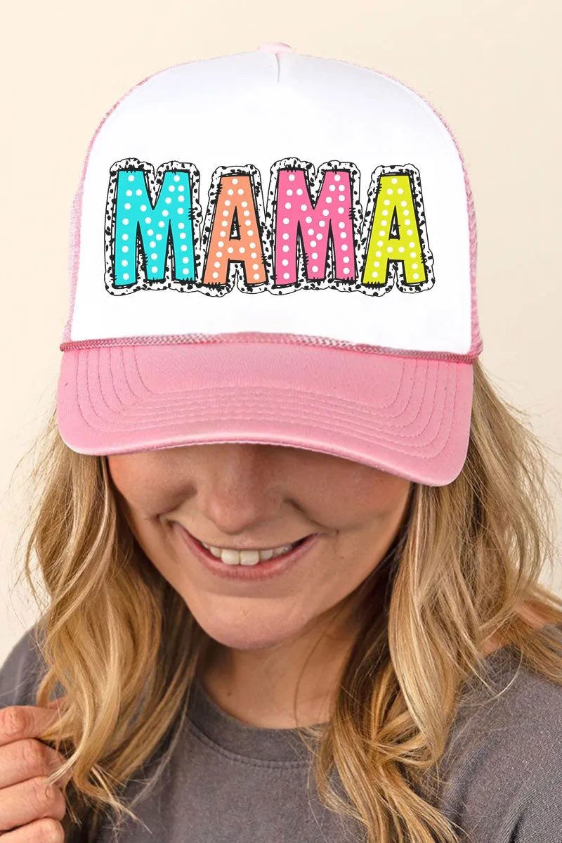 Dalmatian Dots Mama Foam Mesh Back Trucker Cap