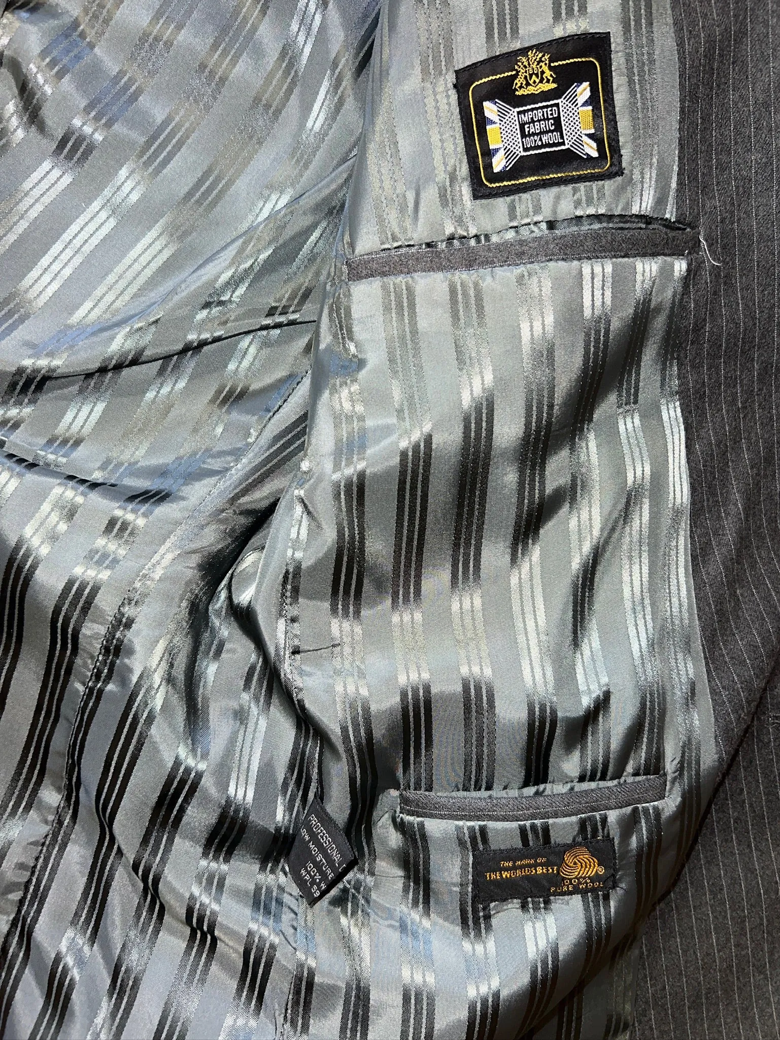 Dark Gray Pinstripe Punk Blazer