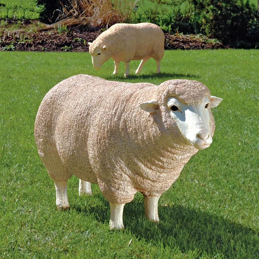 Design Toscano- Merino Ewes Life-Size Sheep Statues: Set of Two