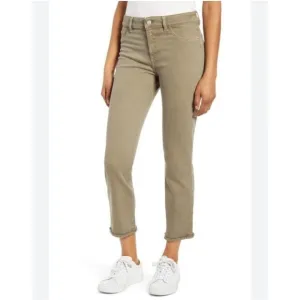 DL1961 Mara straight mid rise instability ankle jeans in green size 26