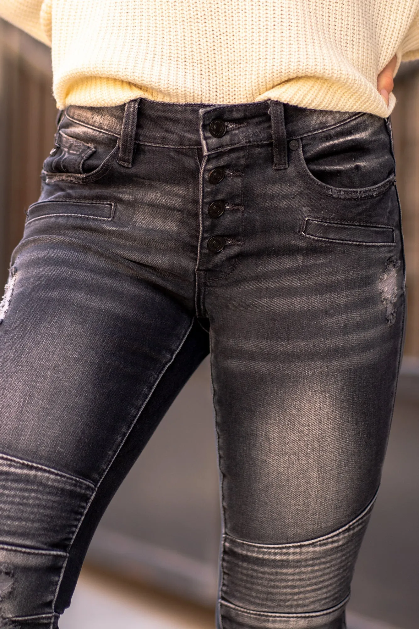 Eastport Mid Rise Moto Skinny