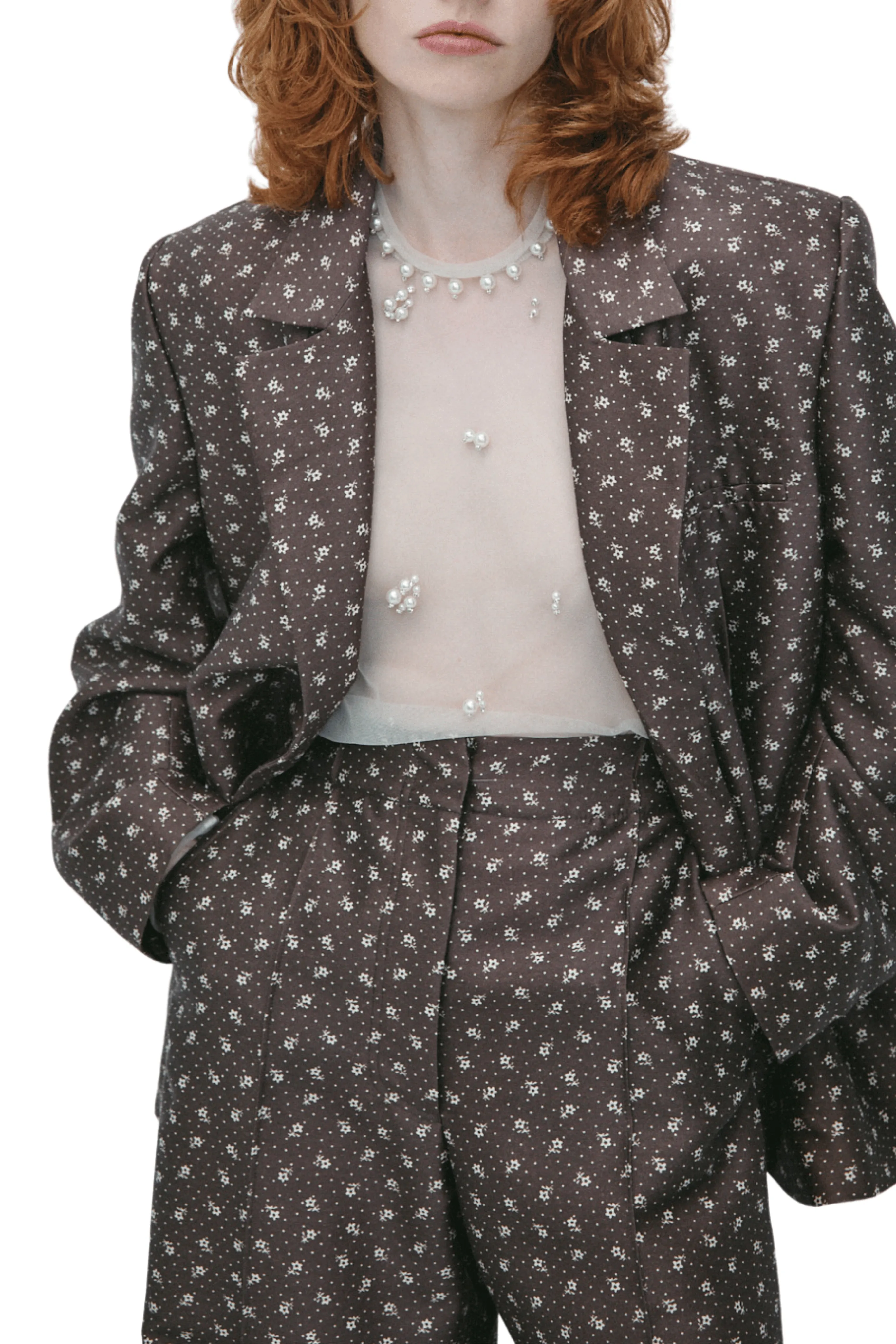 Elmhurst Micro Floral Blazer