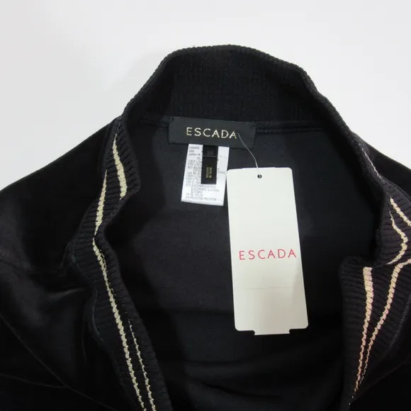Escada Black Velvet Pencil Skirt Size Small 36 NWT