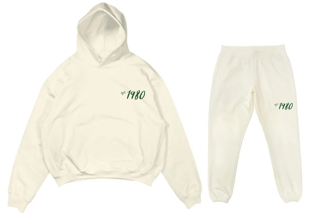 Est.1980 "China White  " Hoodie SweatSuit