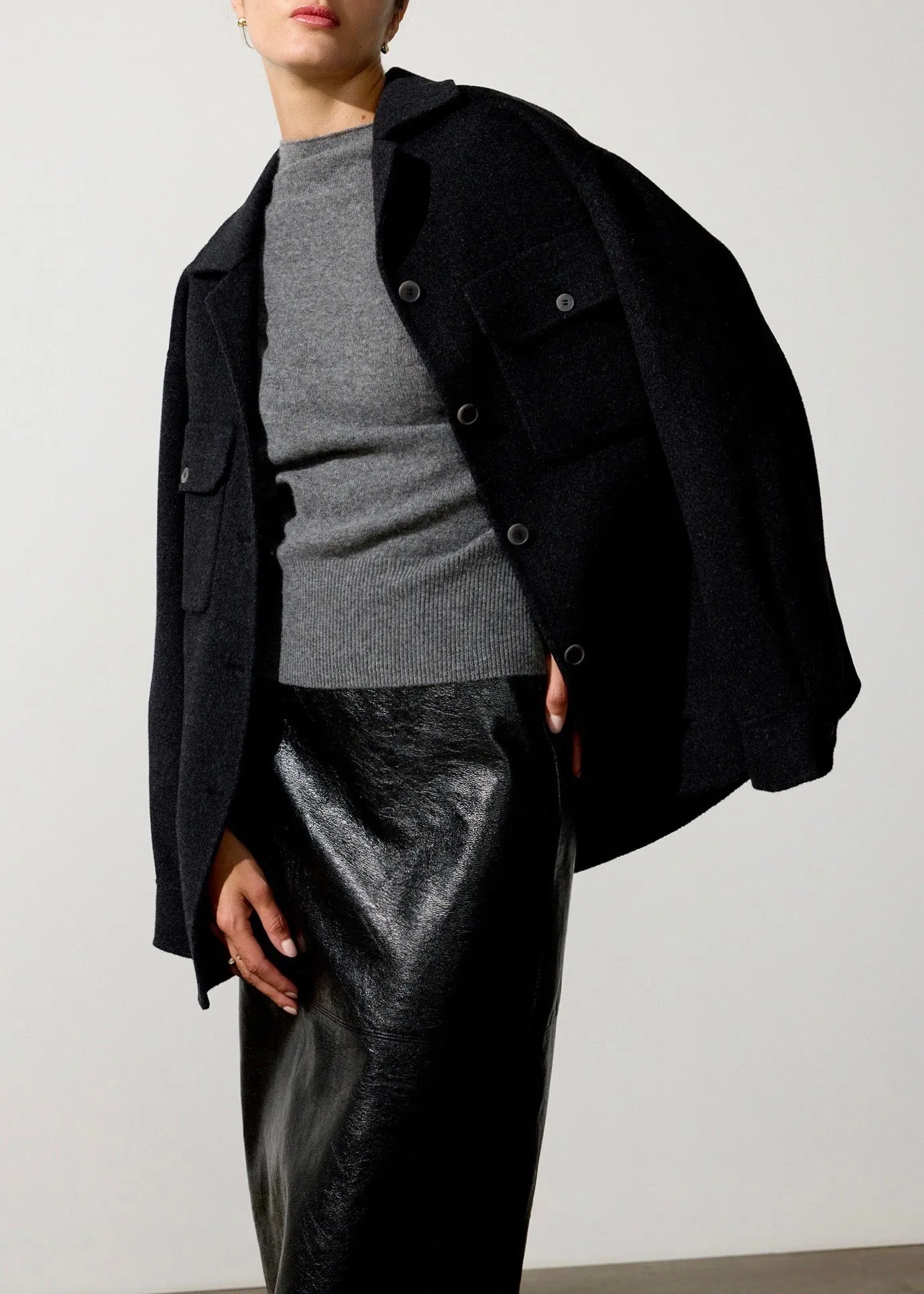Ezra Shirt Jacket (Charcoal)