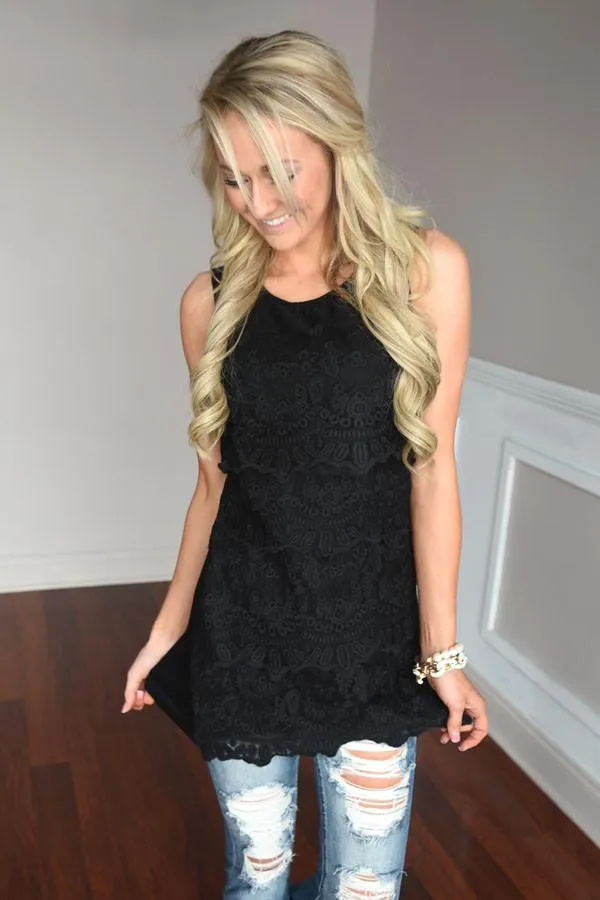 Feeling Fancy Lace Tank