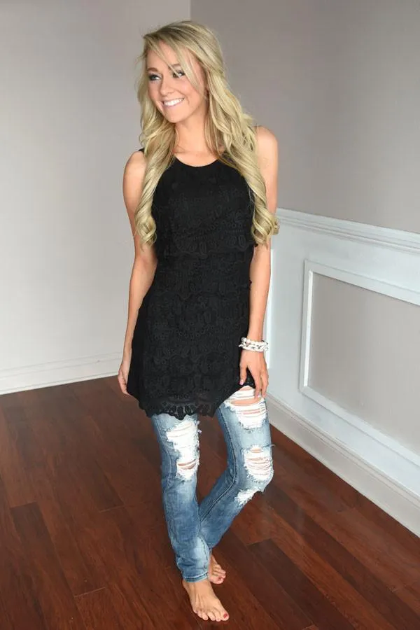 Feeling Fancy Lace Tank