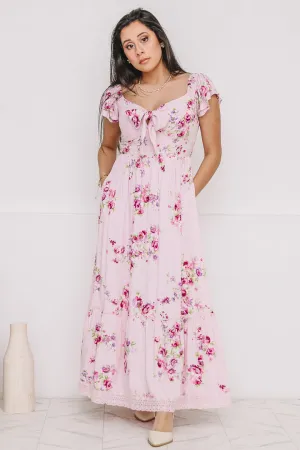 Floral Cottage-Core Tiered Maxi Dress