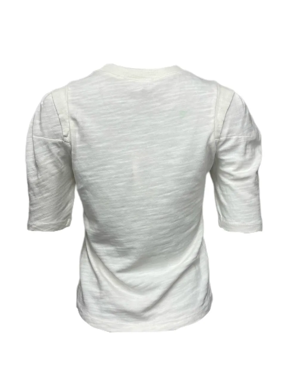 FRAME Women's Vintage Blanc Pleated Panel Tee Top Size XS NWT