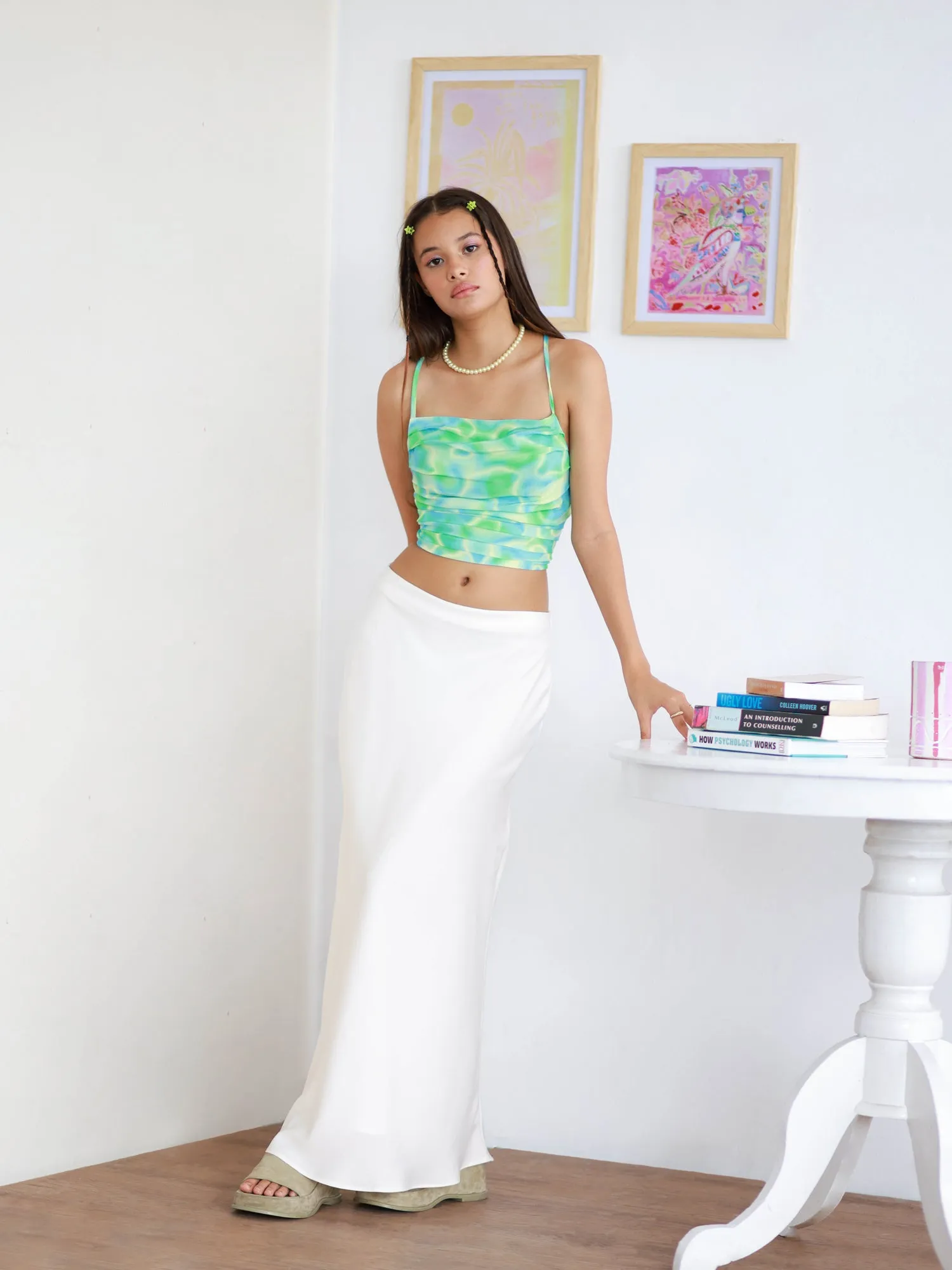Front Pleated Back Tieup  Top