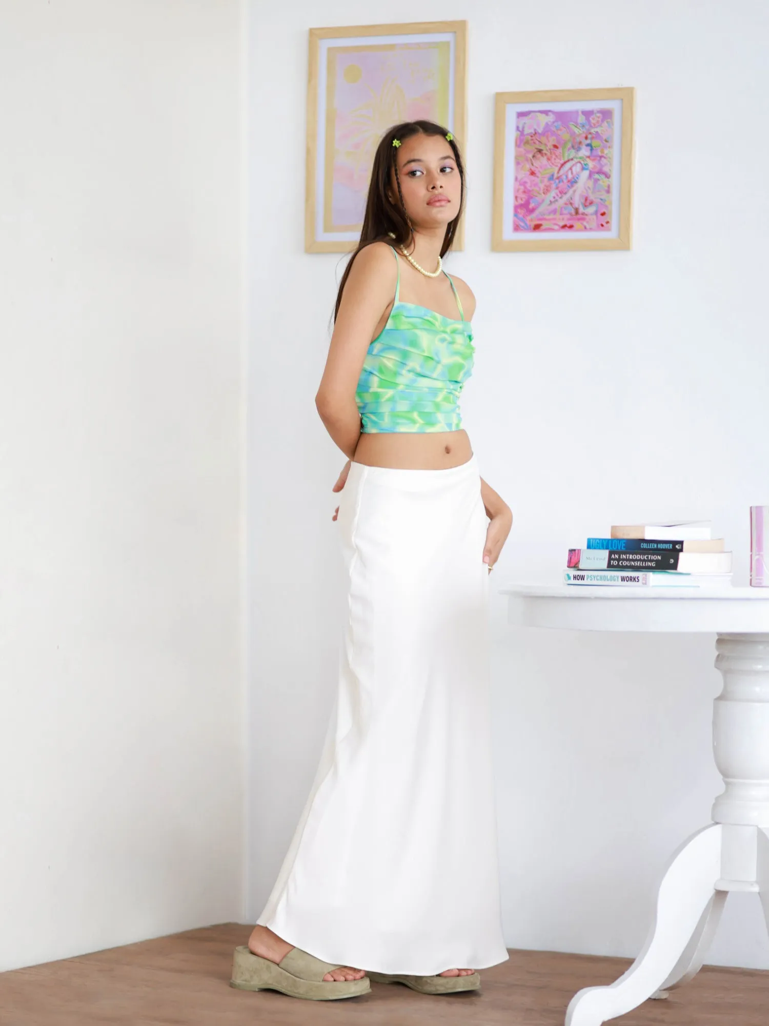 Front Pleated Back Tieup  Top