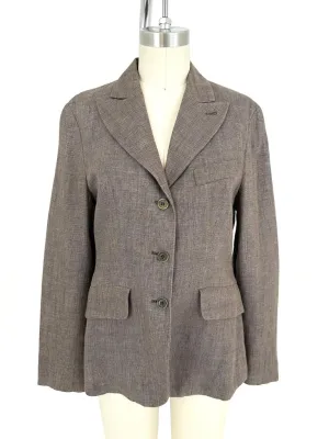 G Gigli Linen Woven Blazer