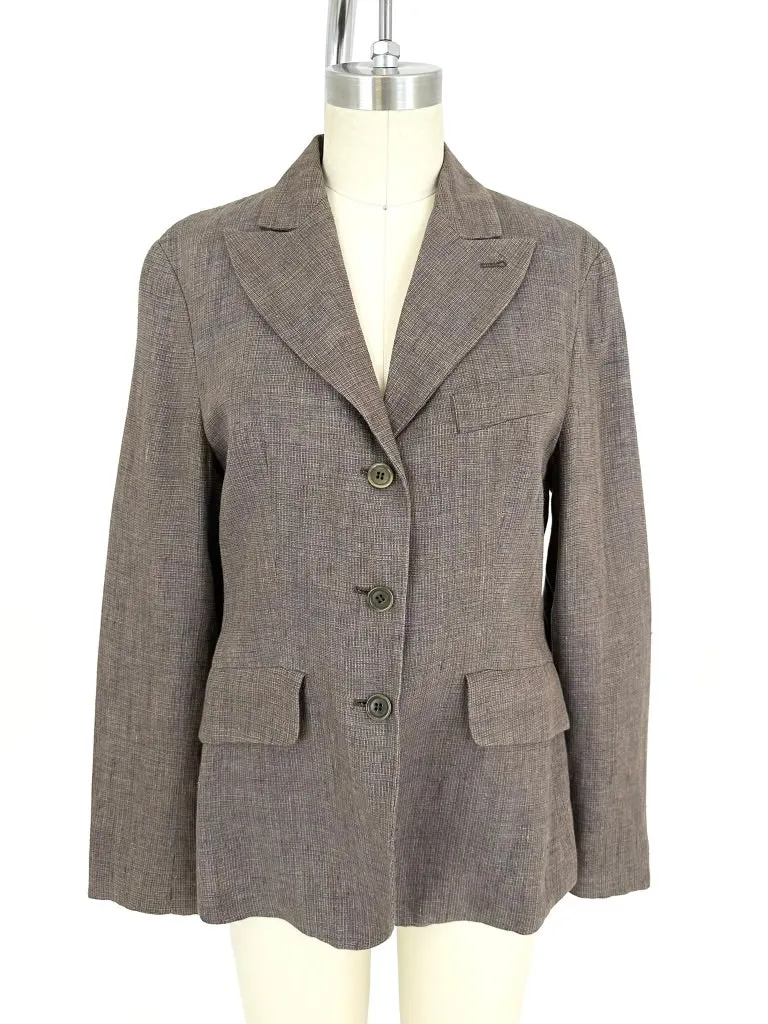 G Gigli Linen Woven Blazer