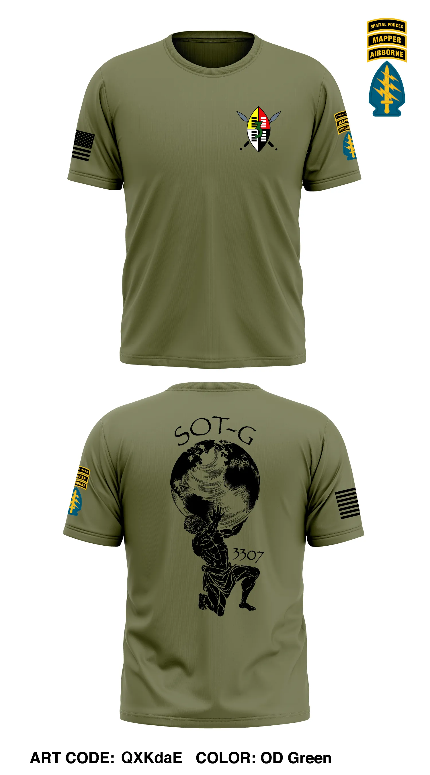 GEOINT, MID, 3/3 SFG (A) Store 1 Core Men's SS Performance Tee - QXKdaE
