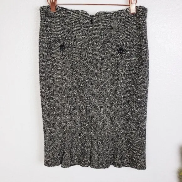 GERARD DAREL France Tweed Boucle Wool Pencil Skirt size 38 US 6 Career Office