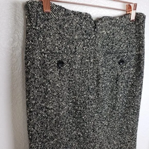 GERARD DAREL France Tweed Boucle Wool Pencil Skirt size 38 US 6 Career Office