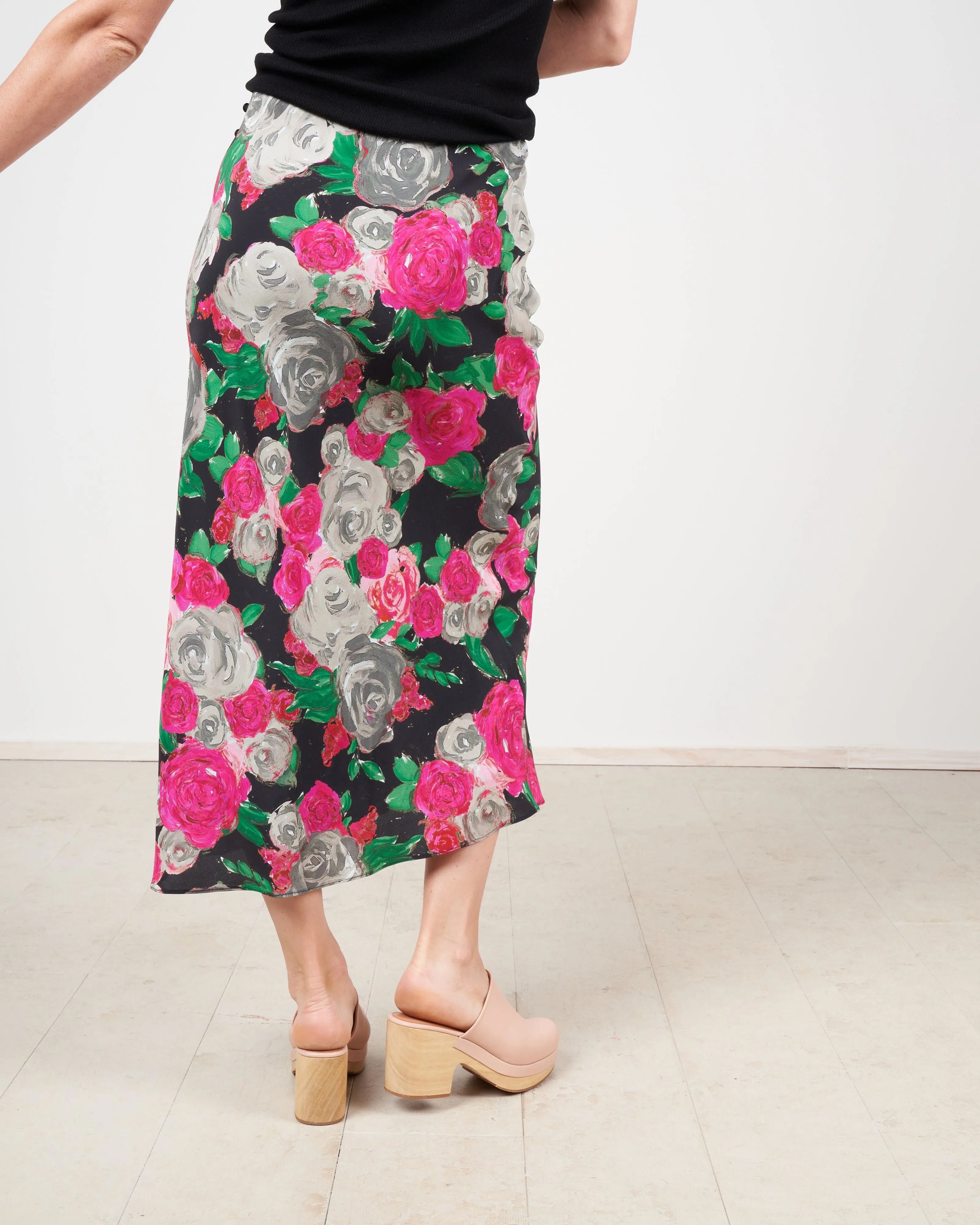 glass skirt - black multi