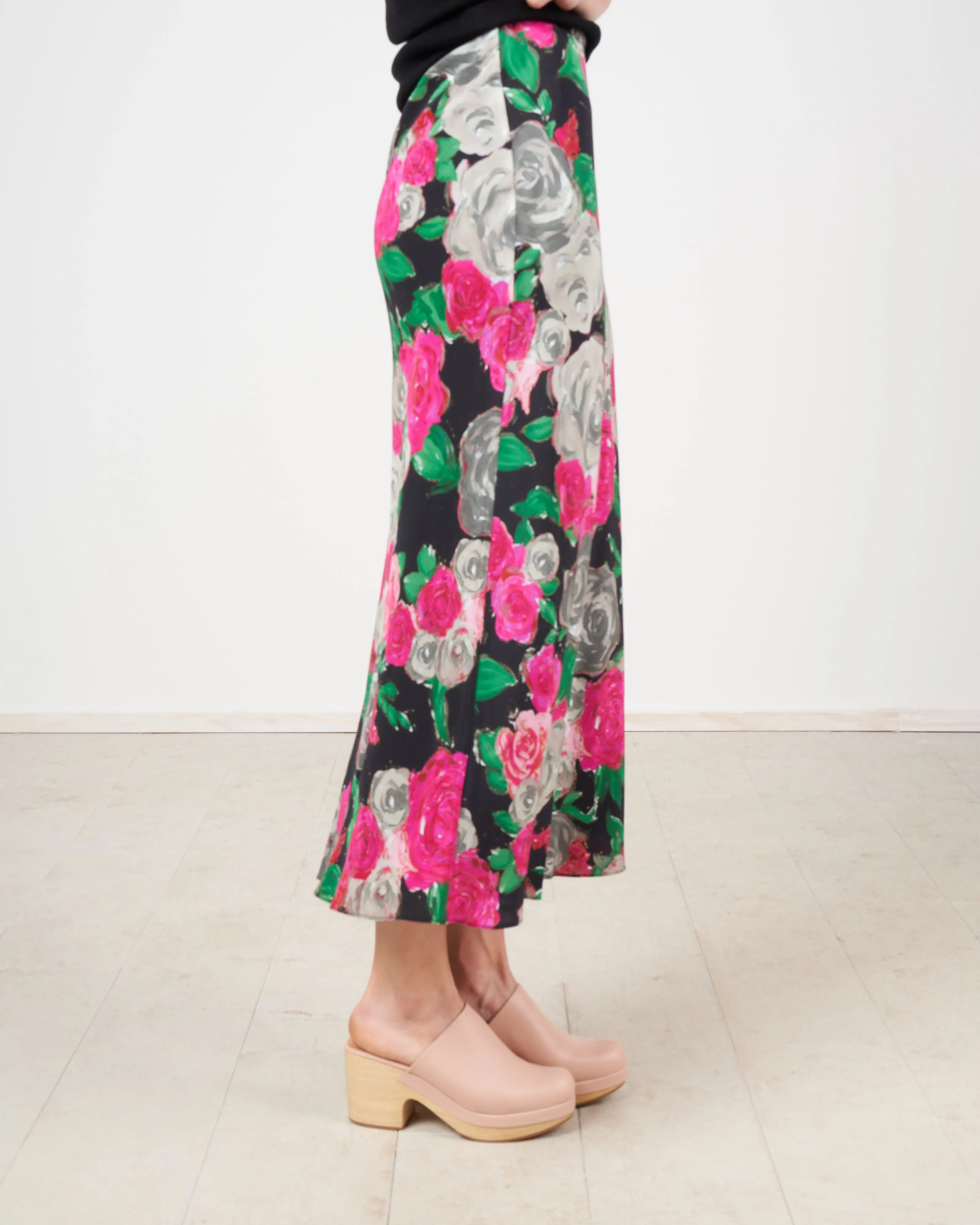 glass skirt - black multi
