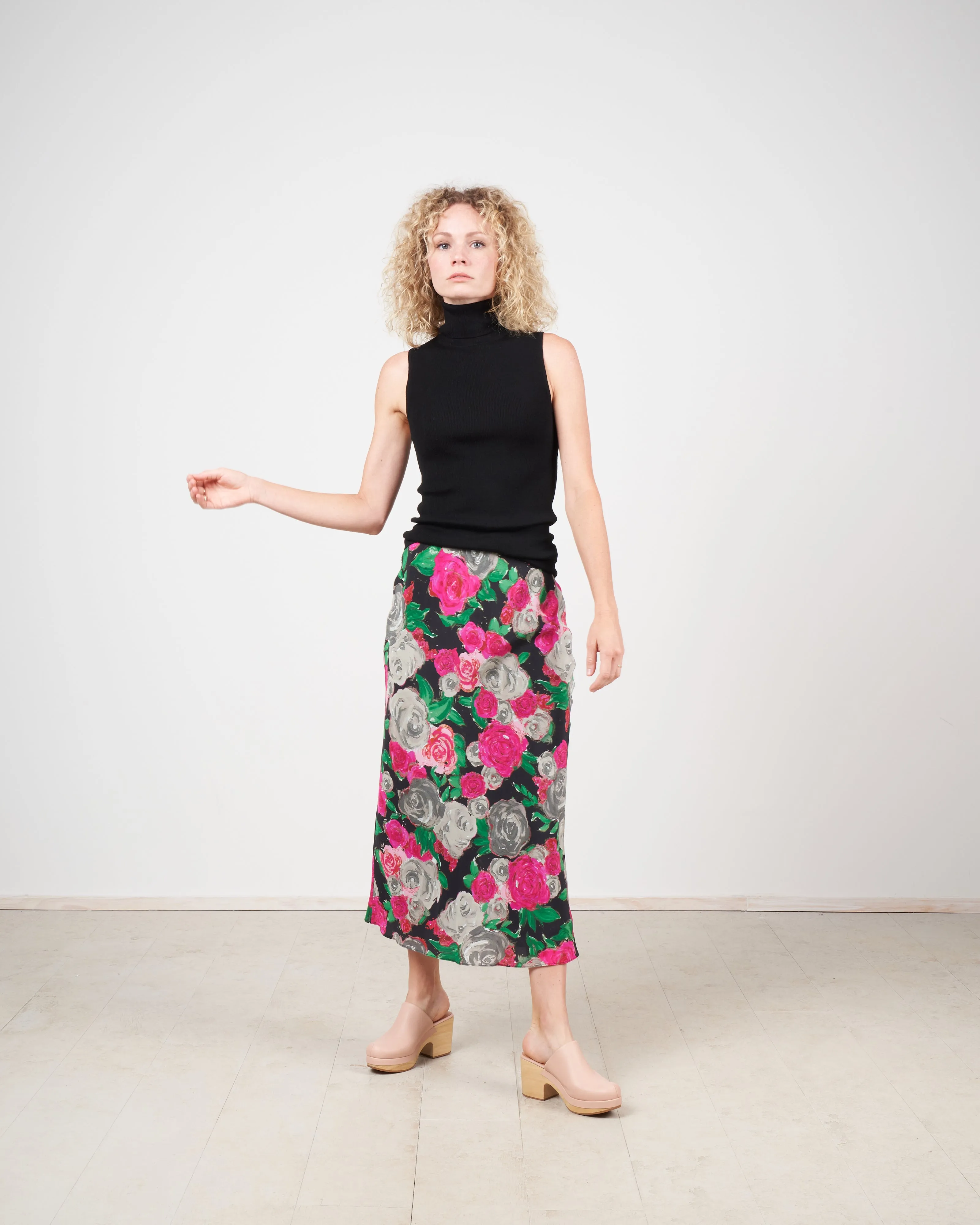 glass skirt - black multi