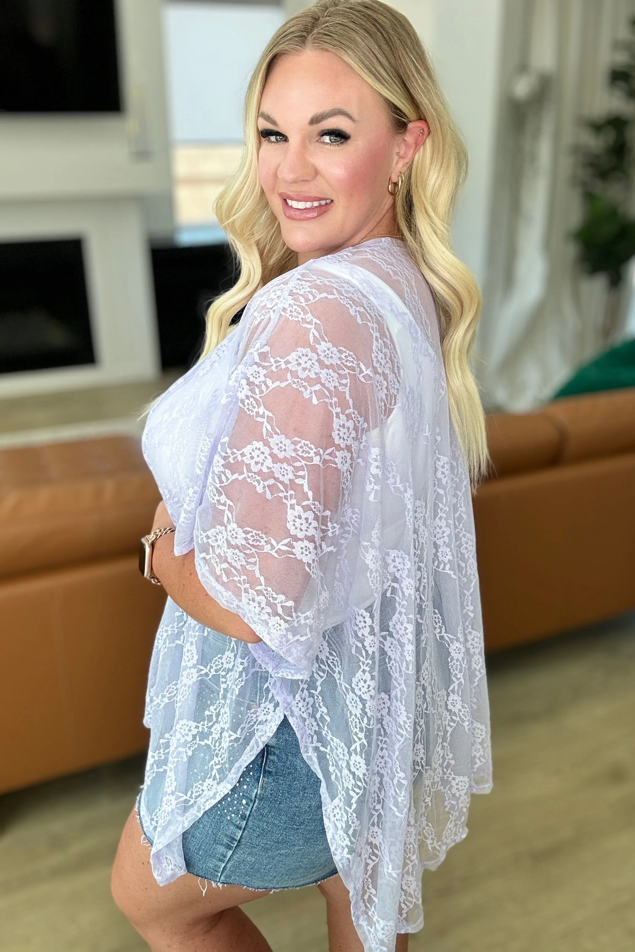 Good Days in Summer Lace Kimono- Lavender