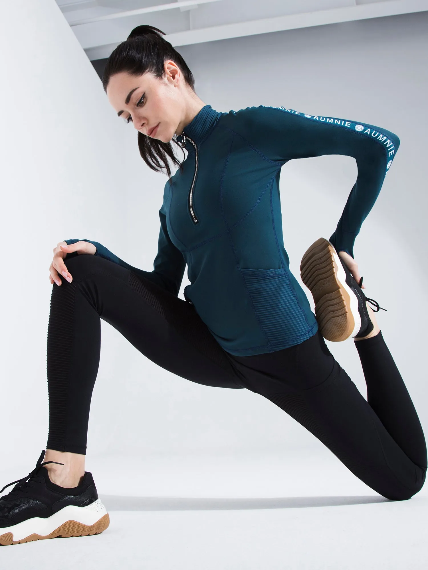 HALF ZIP LOGO TOP, LAKE