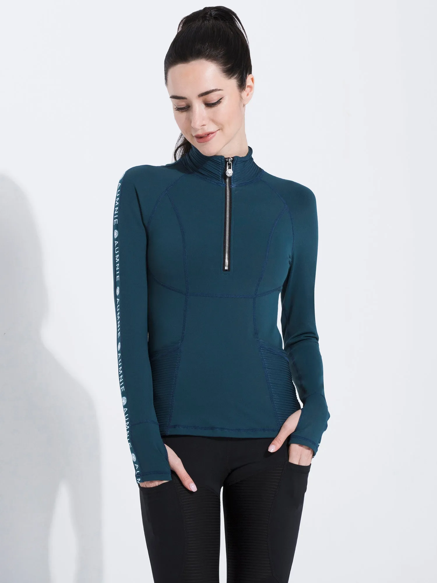 HALF ZIP LOGO TOP, LAKE