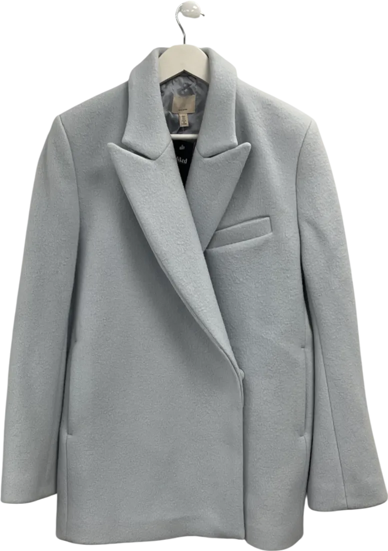 H&M Blue Wool Blend Coat UK S