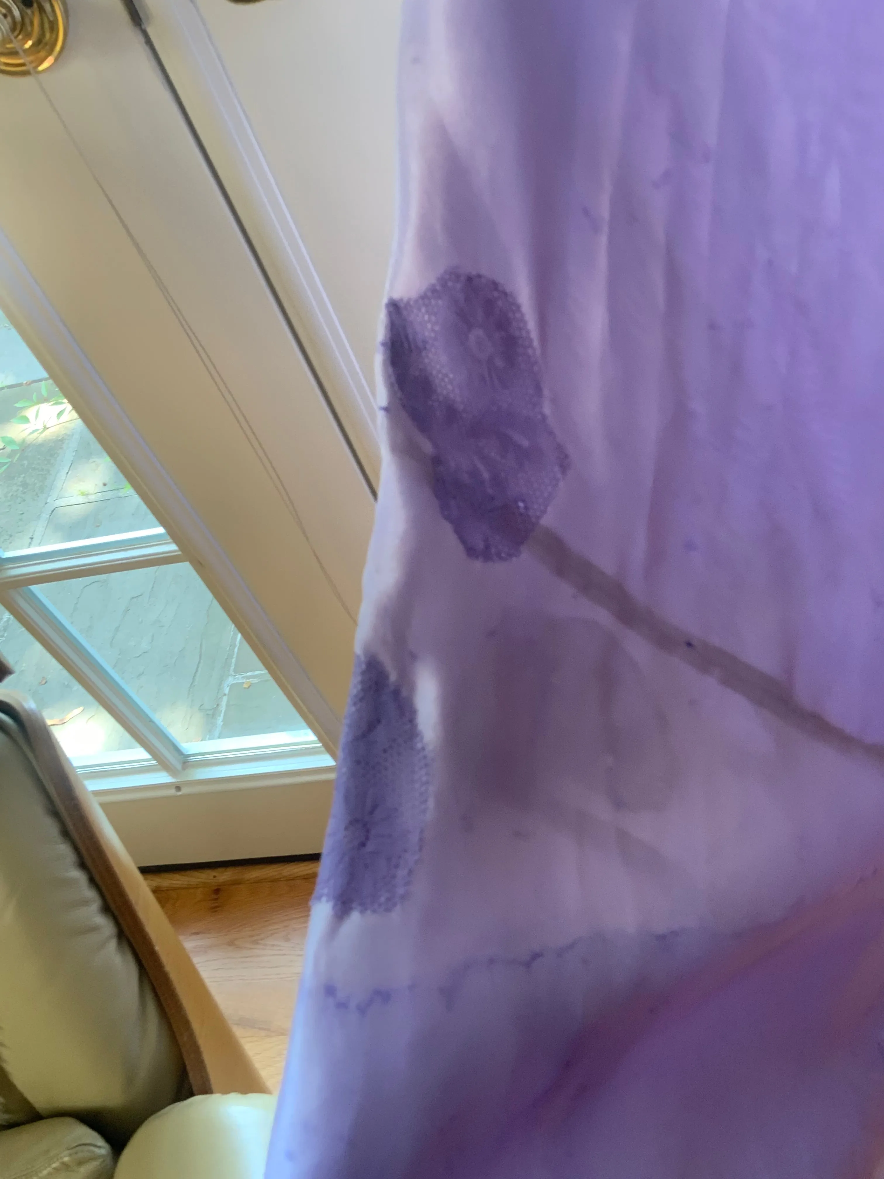 Hand Dyed Satin Nightgown- 50s