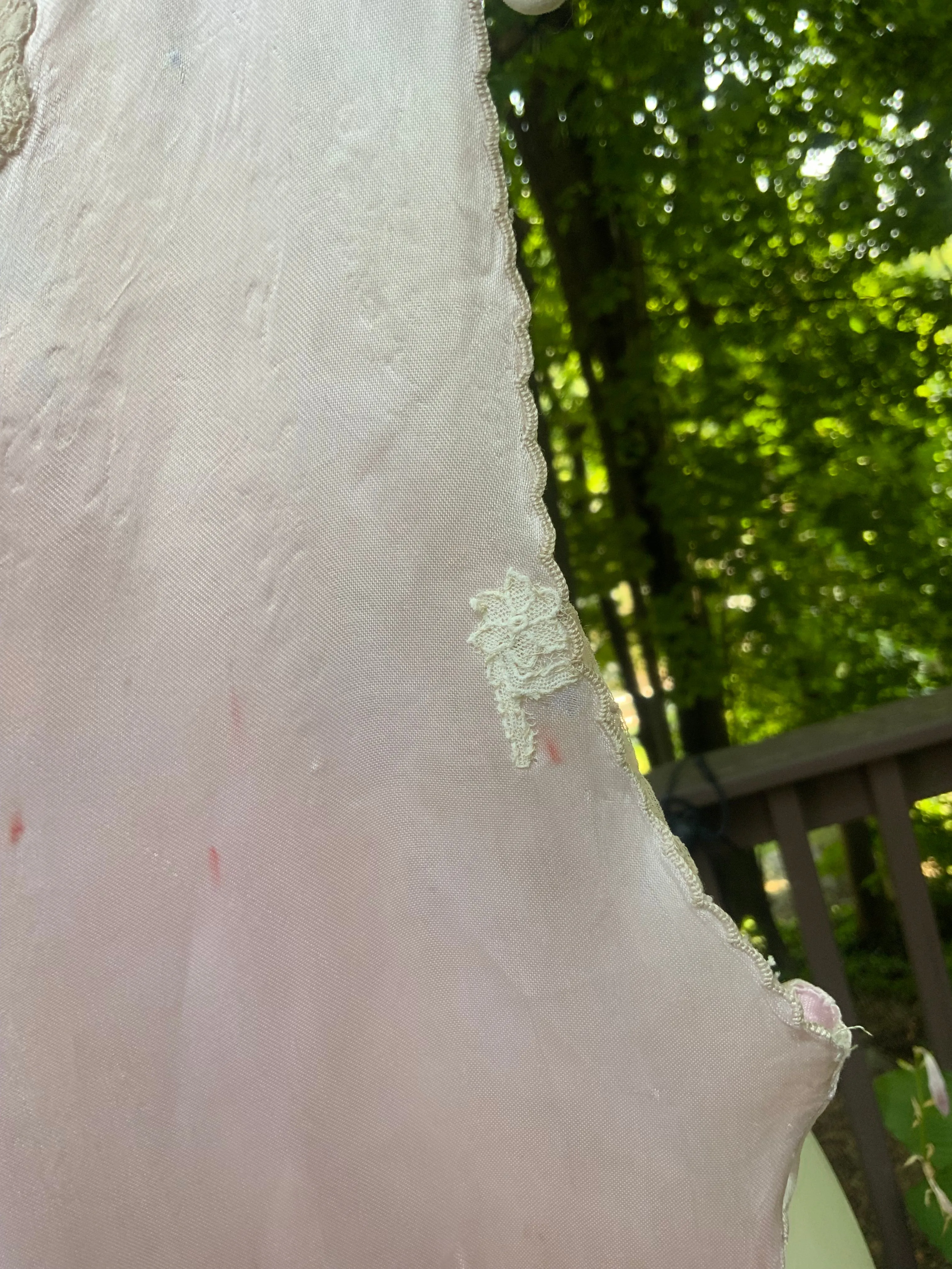Hand Dyed Satin Nightgown- 50s