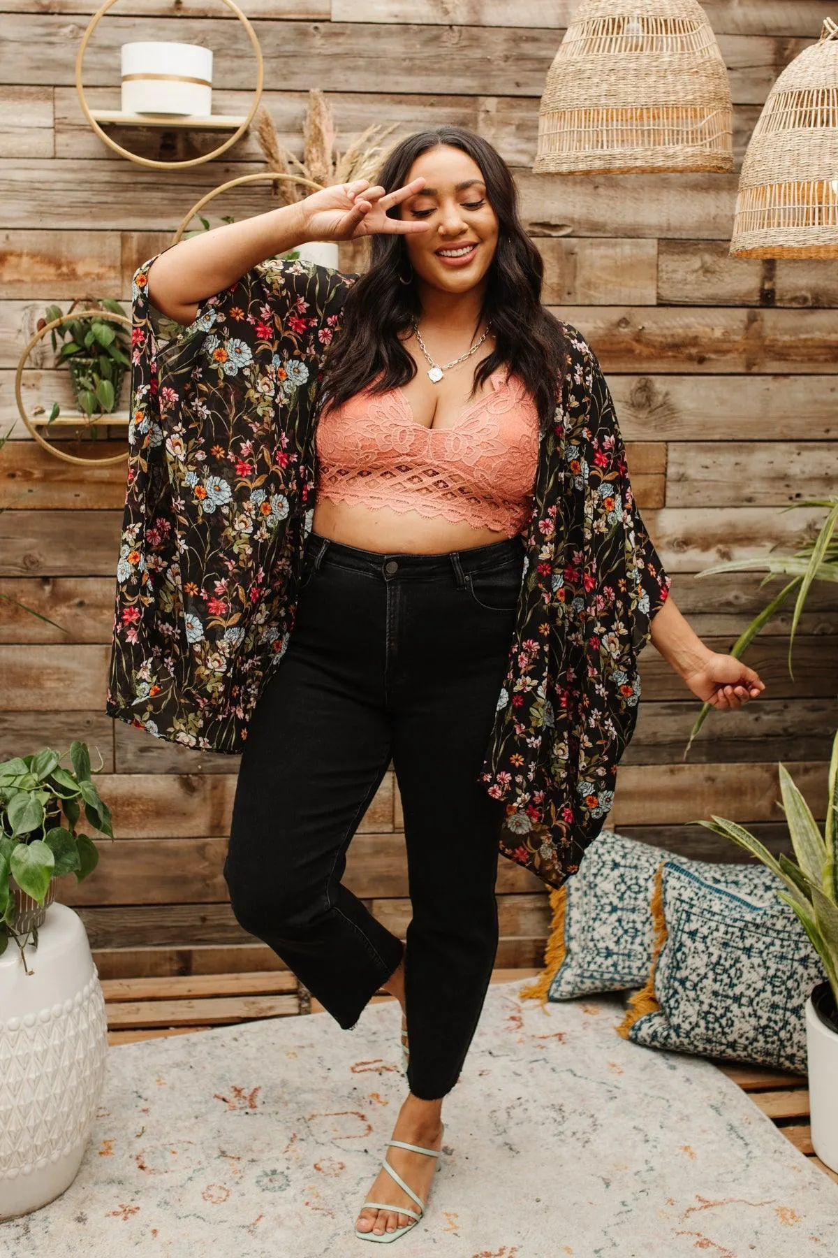 Hazel Blues® | So This is Love Bralette in Coral Haze