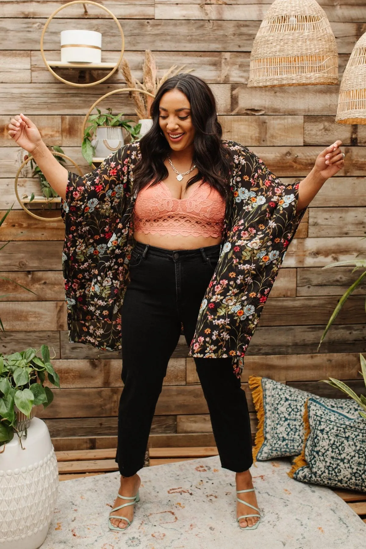Hazel Blues® | So This is Love Bralette in Coral Haze