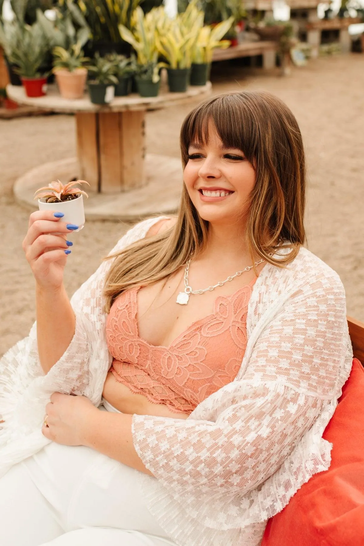 Hazel Blues® | So This is Love Bralette in Coral Haze