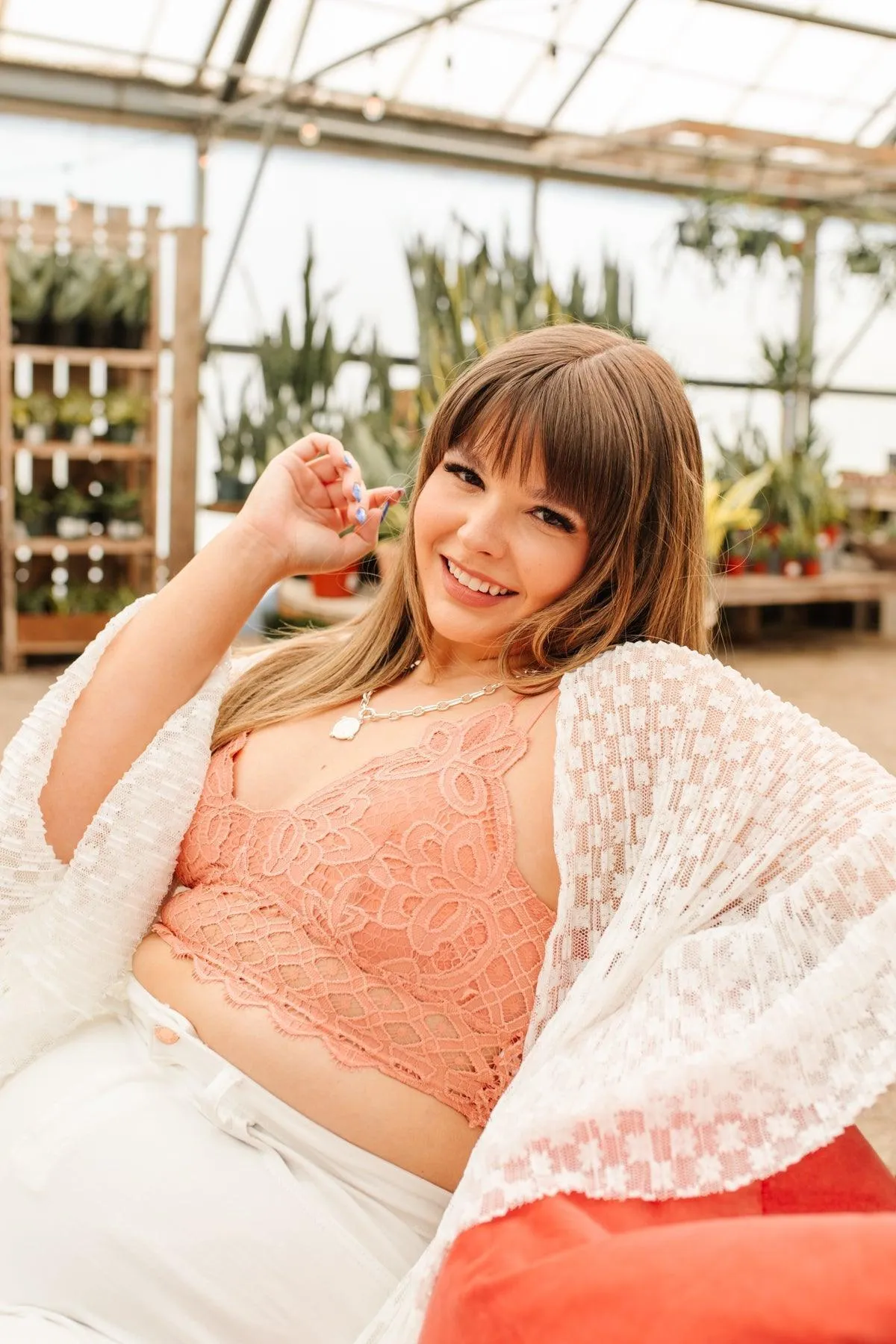 Hazel Blues® | So This is Love Bralette in Coral Haze