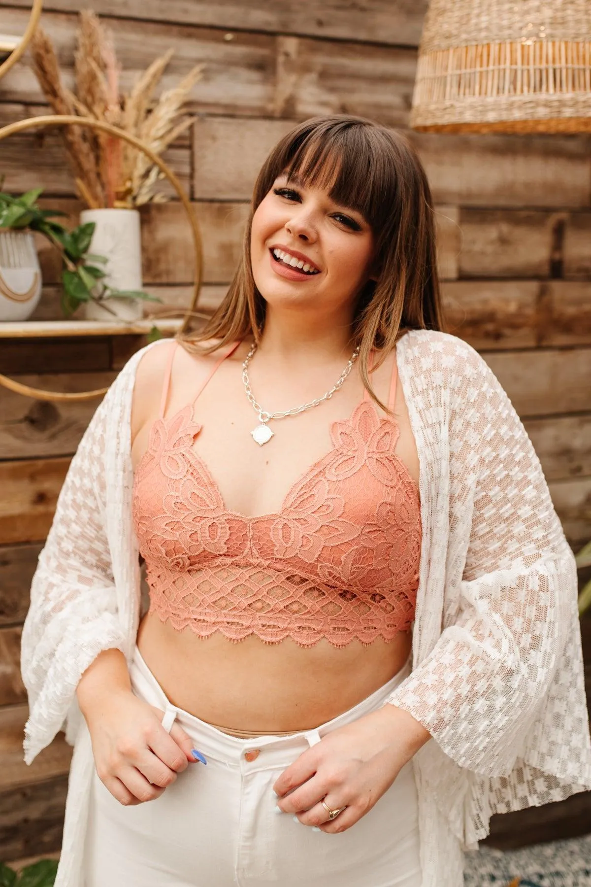 Hazel Blues® | So This is Love Bralette in Coral Haze