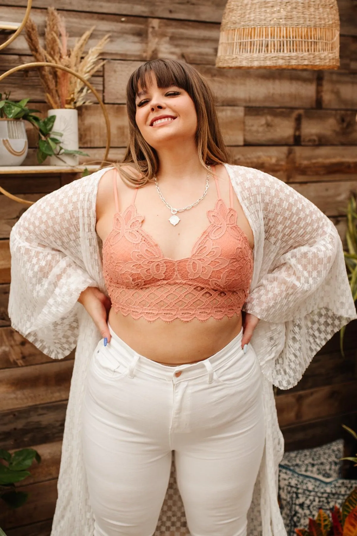 Hazel Blues® | So This is Love Bralette in Coral Haze