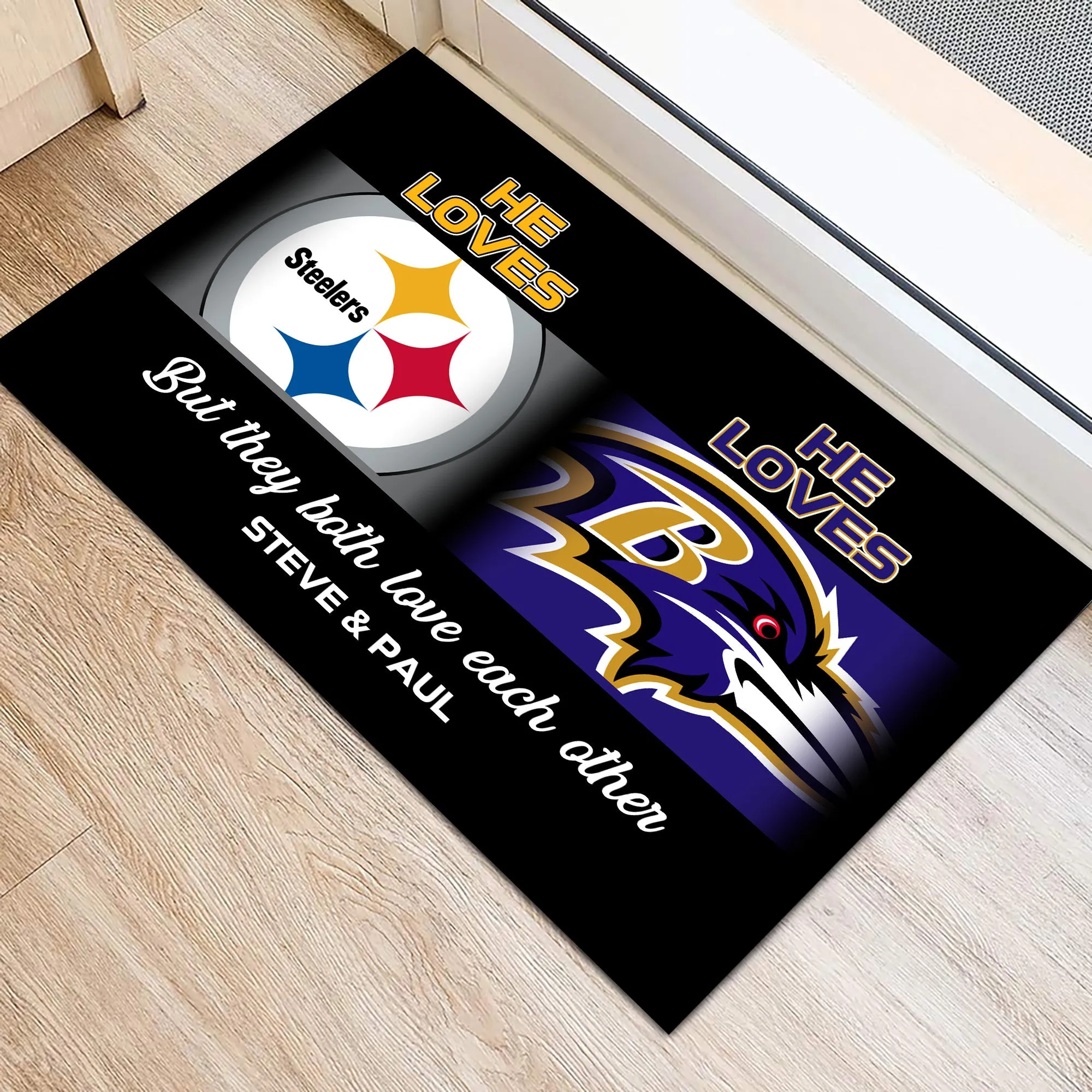 Home Sweet Home - Anti Slip Indoor Doormat - Customized Doormat for Steve and Paul