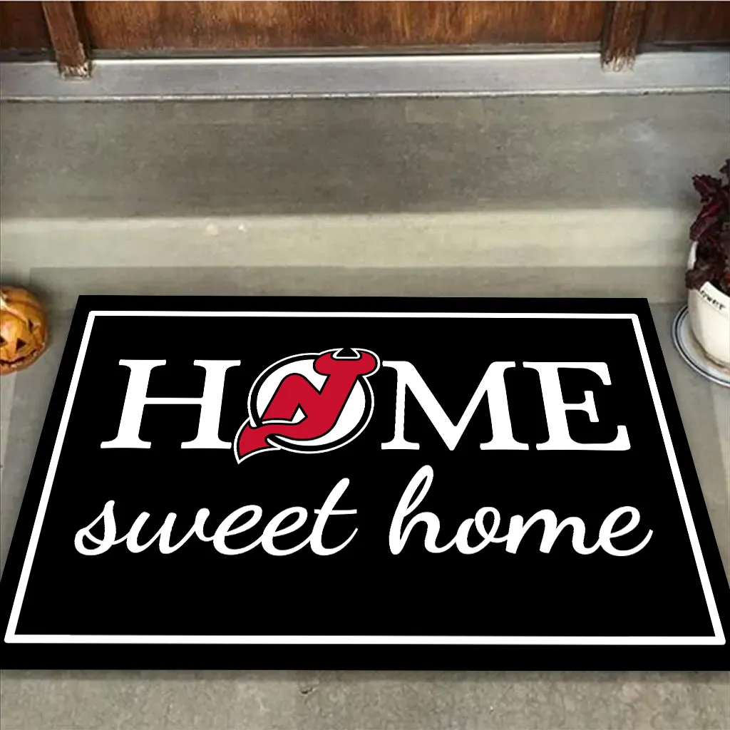 Home Sweet Home - New Jersey DV Hockey - Anti Slip Indoor Doormat