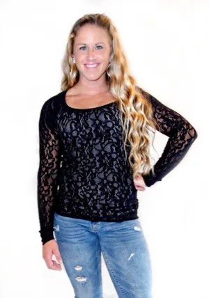 I See You Lacey Long Sleeve Top