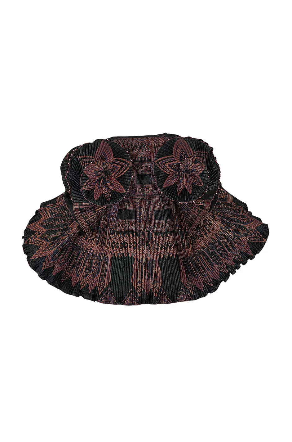 Iconic 1970s Zandra Rhodes Hand Painted Pleated Jacket