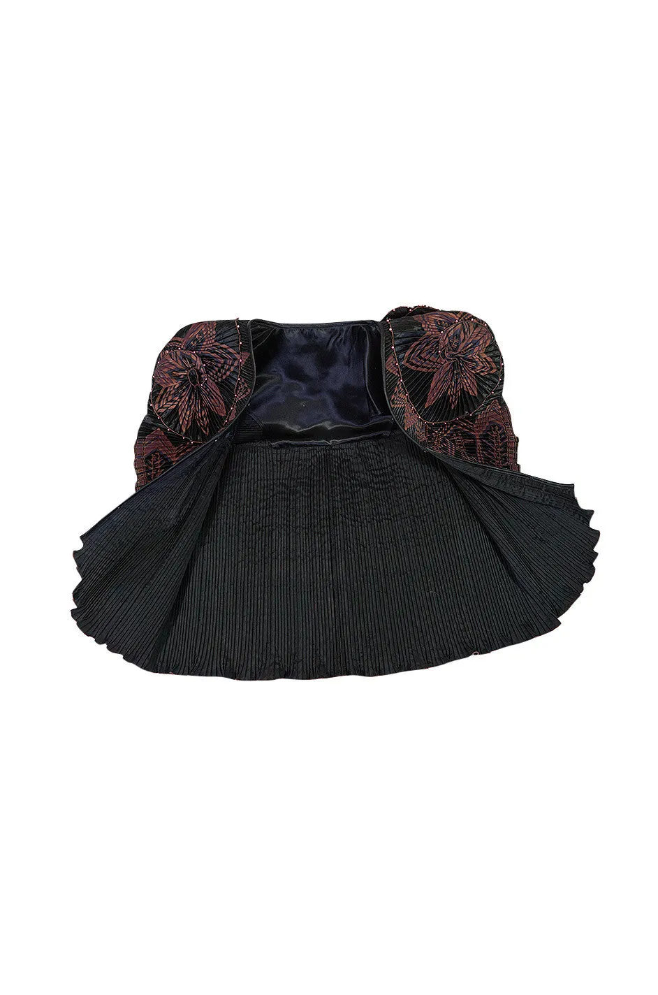 Iconic 1970s Zandra Rhodes Hand Painted Pleated Jacket