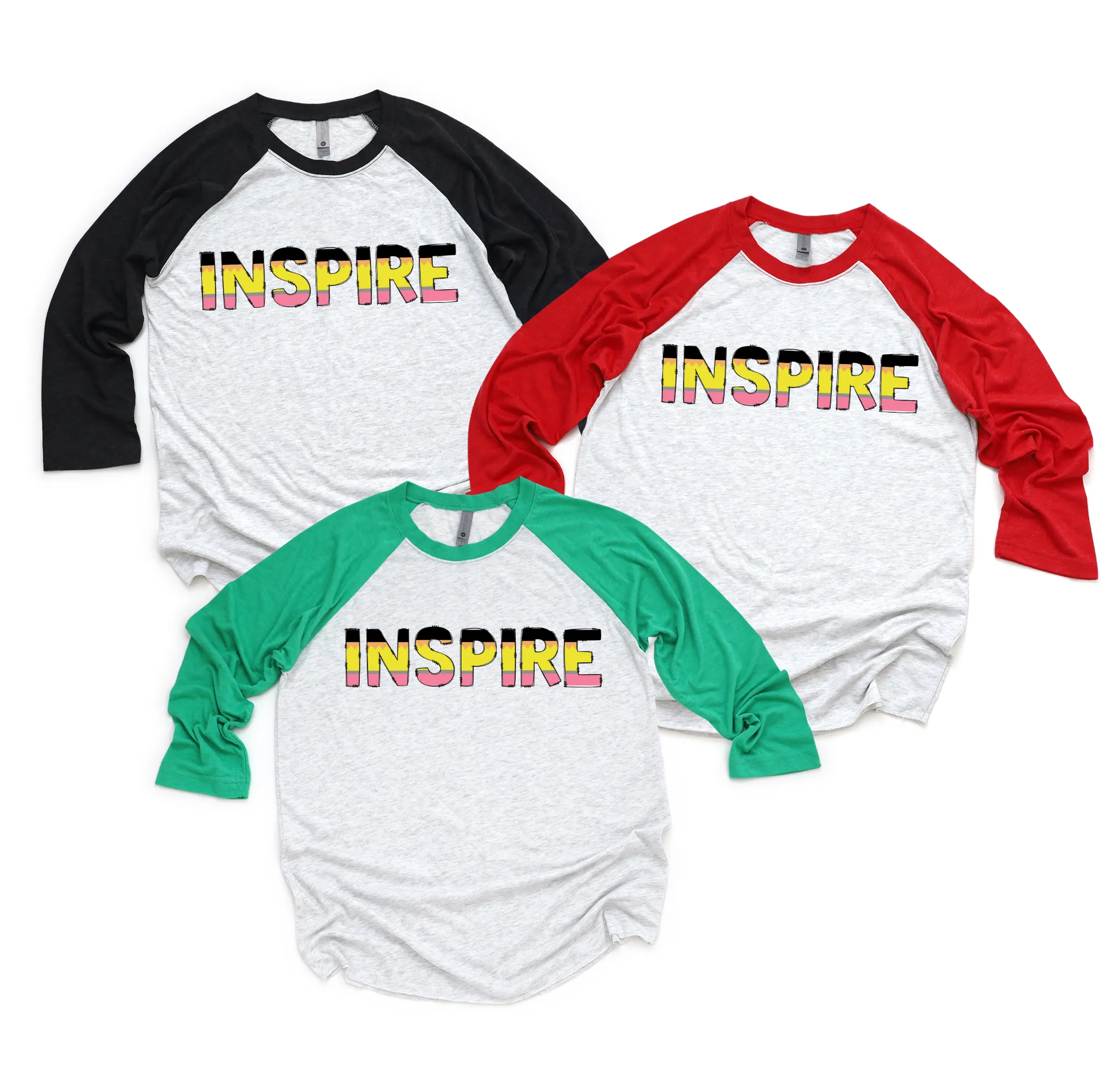Inspire Pencil Raglan Graphic Tee