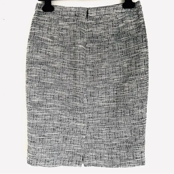 J. Crew No. 2 Pencil Skirt In Black And White Tweed Size 4 EUC