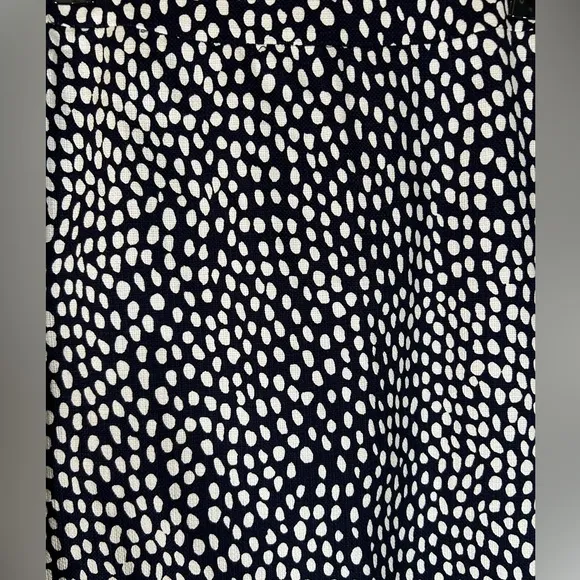J. Crew Women’s Navy White Modern Polka Dot Pencil Skirt 100% Cotton Size 0 NWT