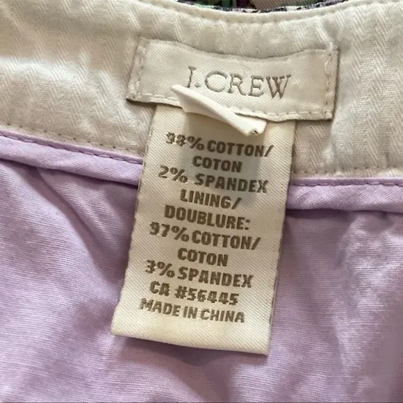 J. Crew Women's Purple Paisley No. 2 Pencil Skirt Size 2 Knee Length Spring NWOT