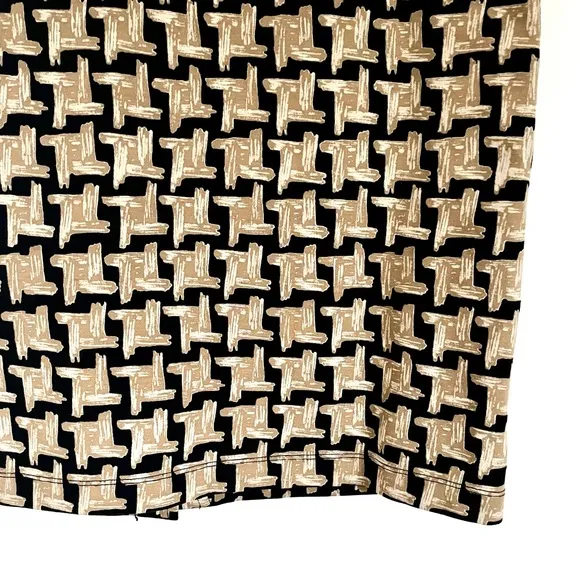 J. McLaughlin Lucy Houndstooth Geo Mini Pencil Skirt Size 6 EUC