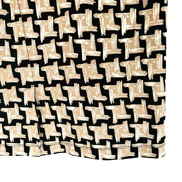 J. McLaughlin Lucy Houndstooth Geo Mini Pencil Skirt Size 6 EUC