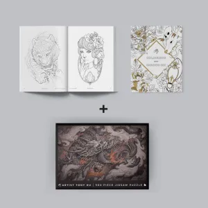 Jigsaw Puzzle and Colouring with Chronic Ink Bundle