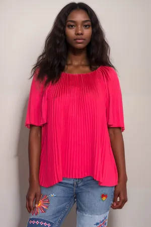 Johnny Was Jade Pink Georginna Pleated Blouse L18624-6