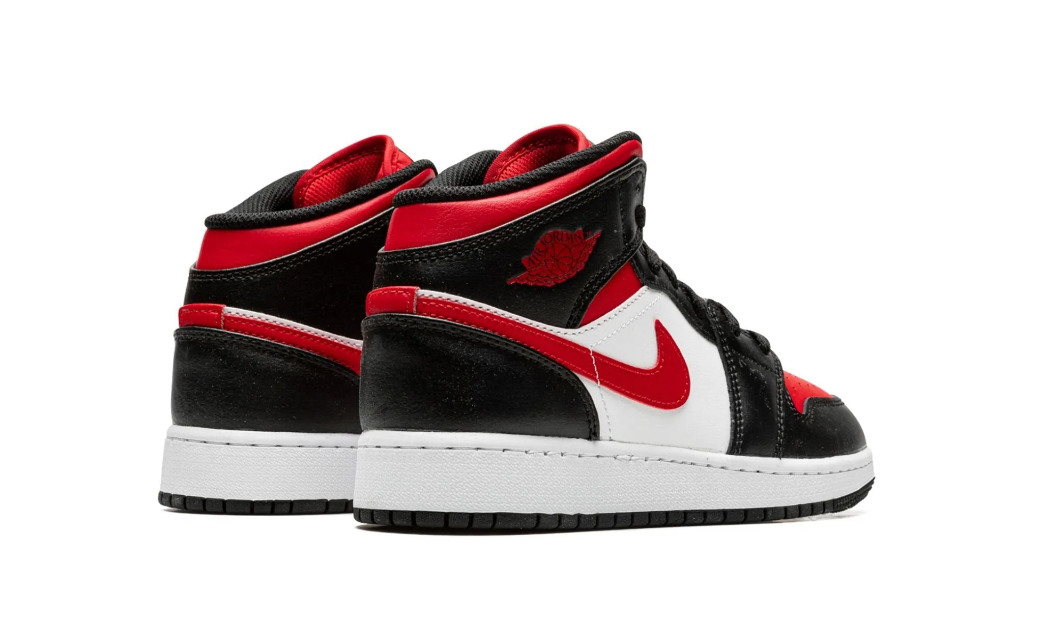 Jordan 1 Mid "White Black Red" Grade School