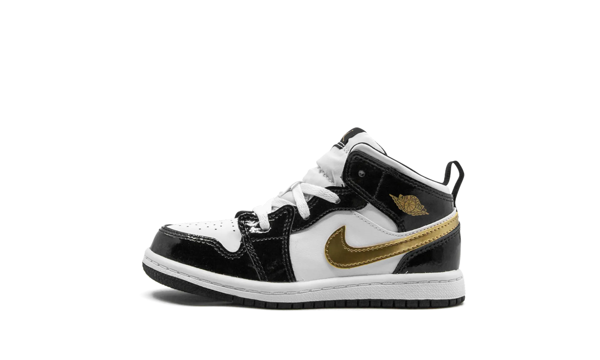 Jordan 1 Mid "White/Black/Gold" Toddler